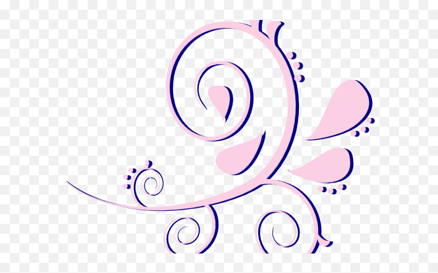 Curve Clipart Pink Paisley - Clip Art Png,Paisley Png