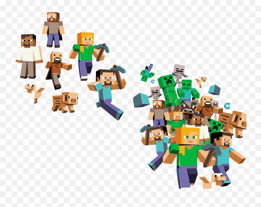 Minecraft Xbox 360 Edition Review Heart - Shaped Blocks Polygon Todos Personaje En Minecraft Png,Minecraft Characters Png