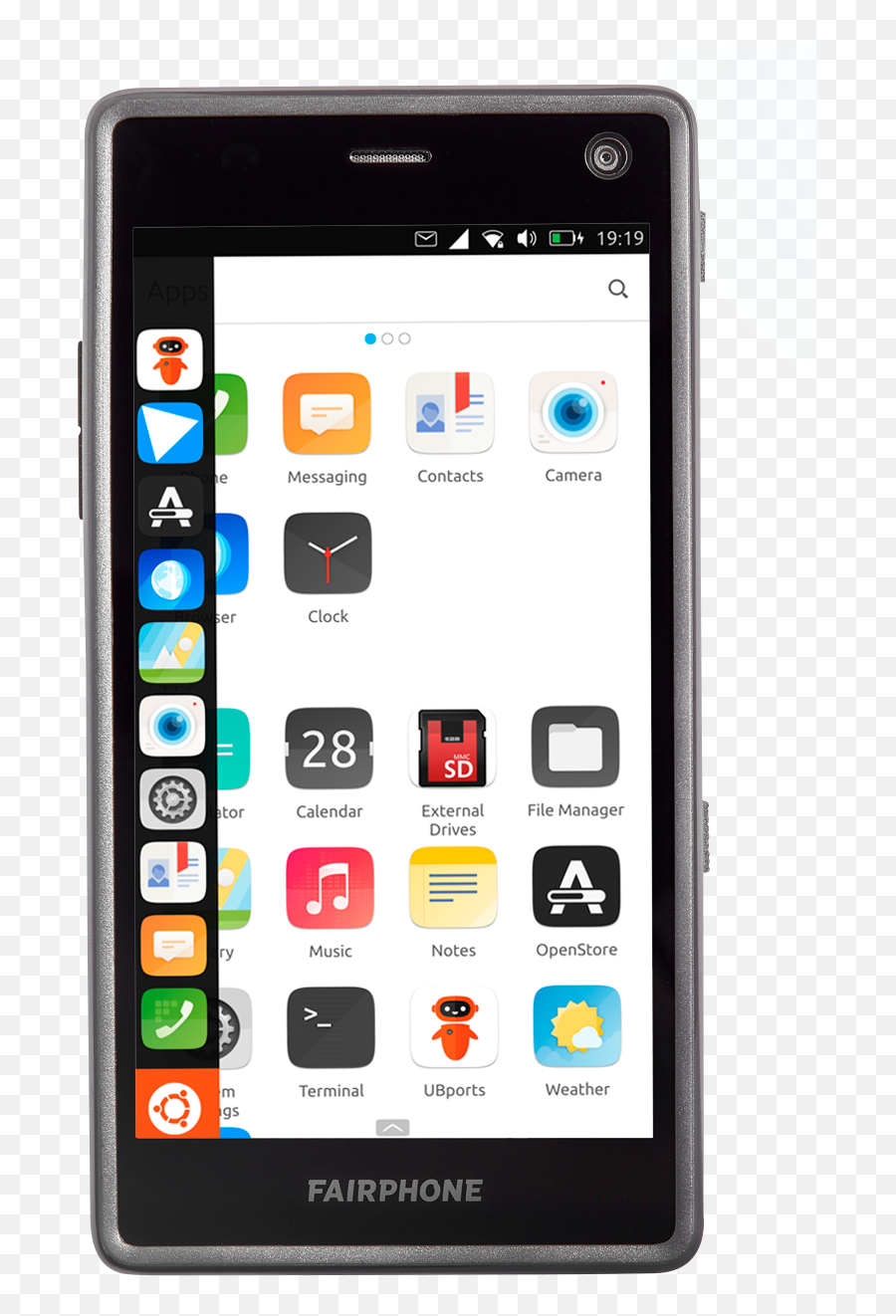 Fairphone 2 With Ubuntu Touch - Ubuntu Touch Png,Touch Png