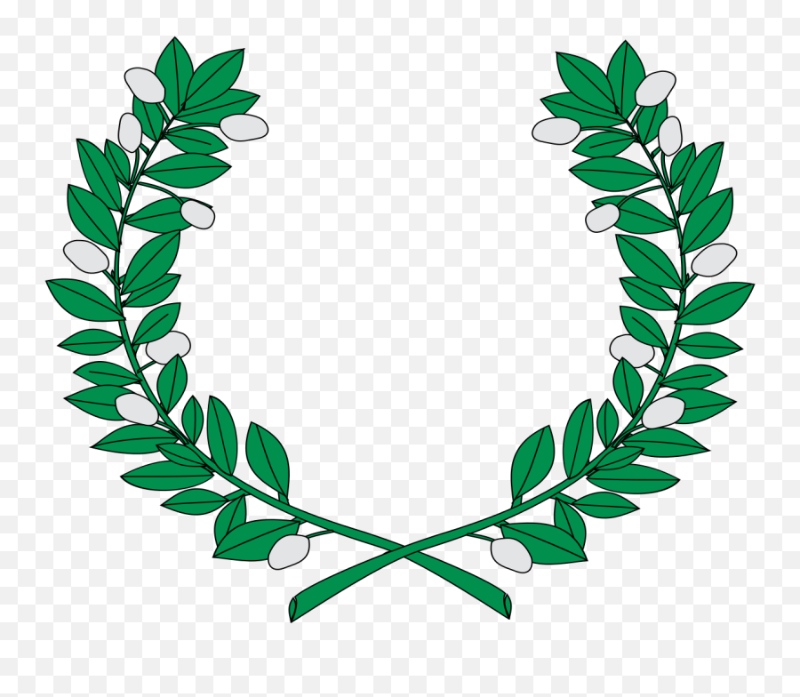 Fileheraldic Myrtle Wreathsvg - Wikimedia Commons Laurel Wreath Coat Of Arms Png,Leaf Wreath Png