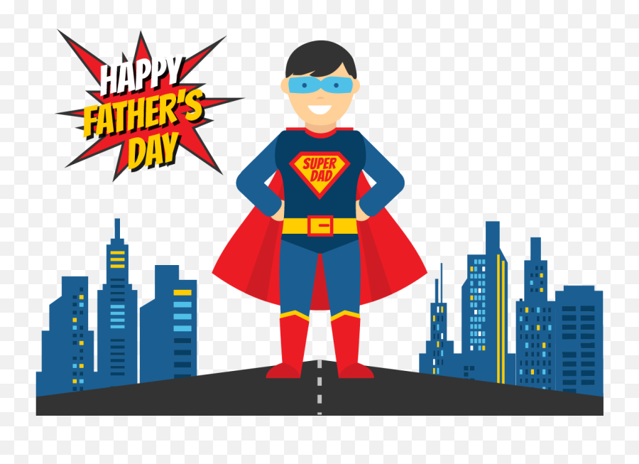 Download Superhero Father Day Illustration Superman Free - Happy Fathers Day Superhero Png,Superman Logo Hd