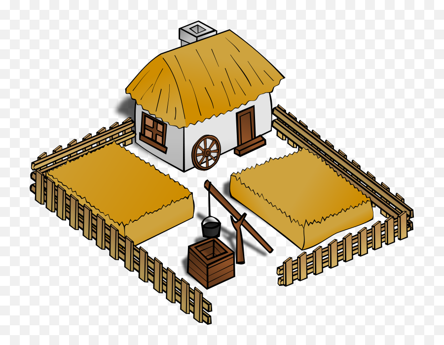 Old Farm House Clipart Freeuse - Medieval Farm Clipart Png,Farm Png