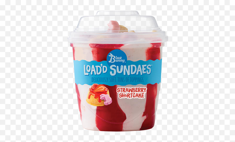 Loadu0027d Sundaes Strawberry Shortcake - Blue Bunny Blue Bunny Load D Sundaes Strawberry Shortcake Png,Strawberry Shortcake Png