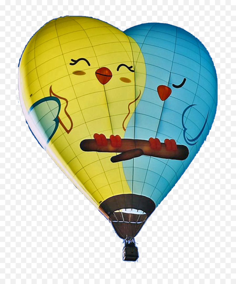 Download Hd Loverbirds - Animated Hot Air Balloon Png Hot Air Balloon Flug,Hot Air Balloon Png