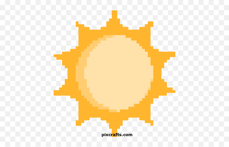 Sun - Printable Pixel Art Png,The Sun Png