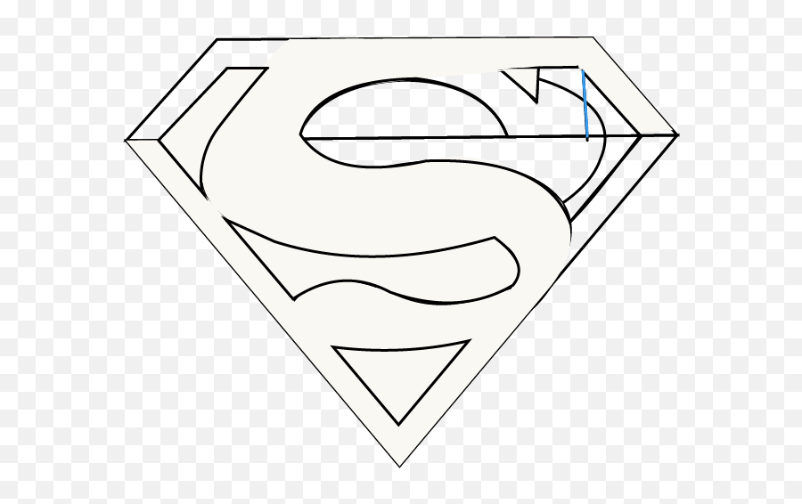 How To Draw Superman Logo Easy Step By Drawing Guides - Illustration Png,Superman Logo Vector