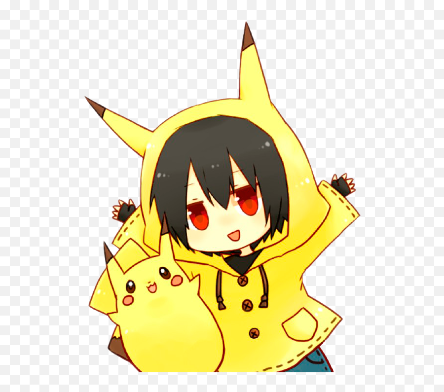 Download Pokemon Pikachu Chibi Anime Boy Cute Tumblr Hoodie - Hoodie Anime  Chibi Boy Png,Cute Pikachu Png - free transparent png images 
