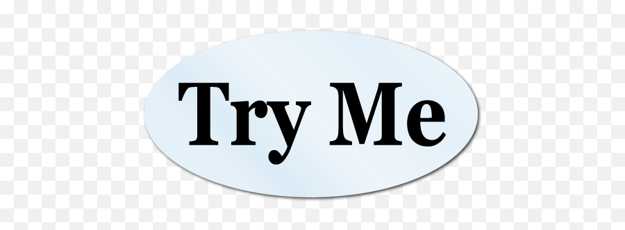 Try Me Oval 031 X 063 Black - Homes Png,Oval Transparent Background