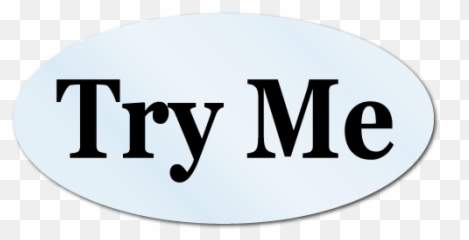 Try Me Oval 031 X 063 Black - Homes png