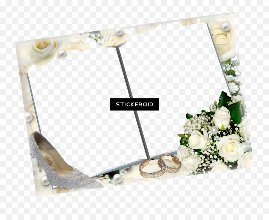 Download Wedding Frame - Full Size Png Image Pngkit Flowers,Wedding Frame Png