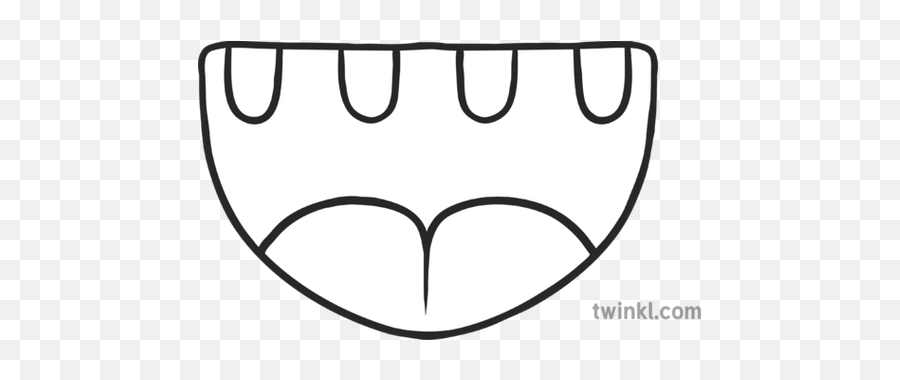 Monster Mouth 1 Black And White Illustration - Twinkl Monster Mouth Black And White Clipart Png,Monster Mouth Png