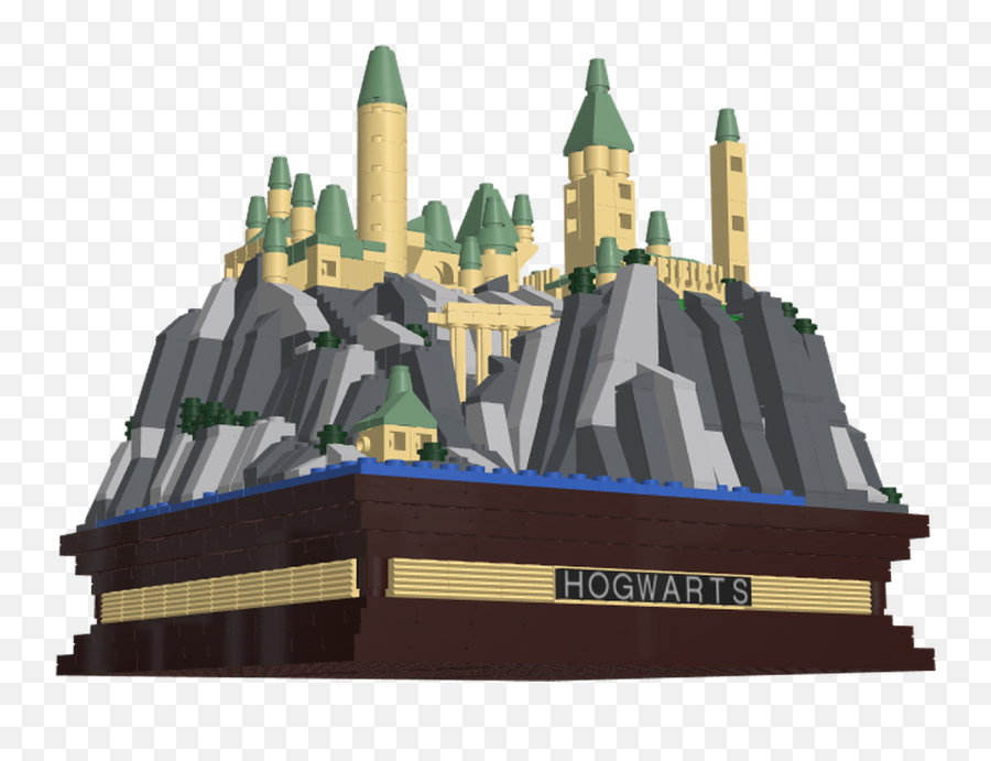 Mecabrickscom Hogwarts - Microscale Castle Vertical Png,Hogwarts Castle Png