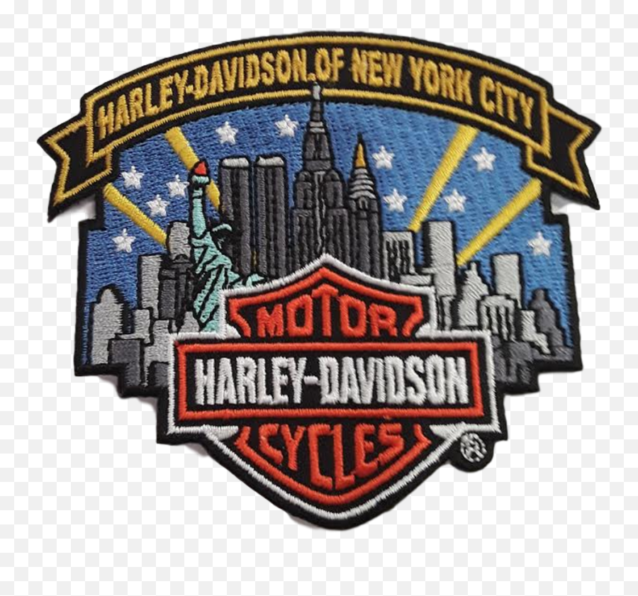 Harley - Davidson Nyc Skyline Patch Art Png,Harley Davidson Logo Transparent