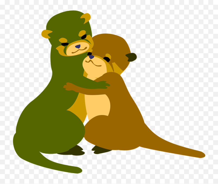 Otter Hugs Love - Free Image On Pixabay Hugging Otters Cartoon Png,Otter Png
