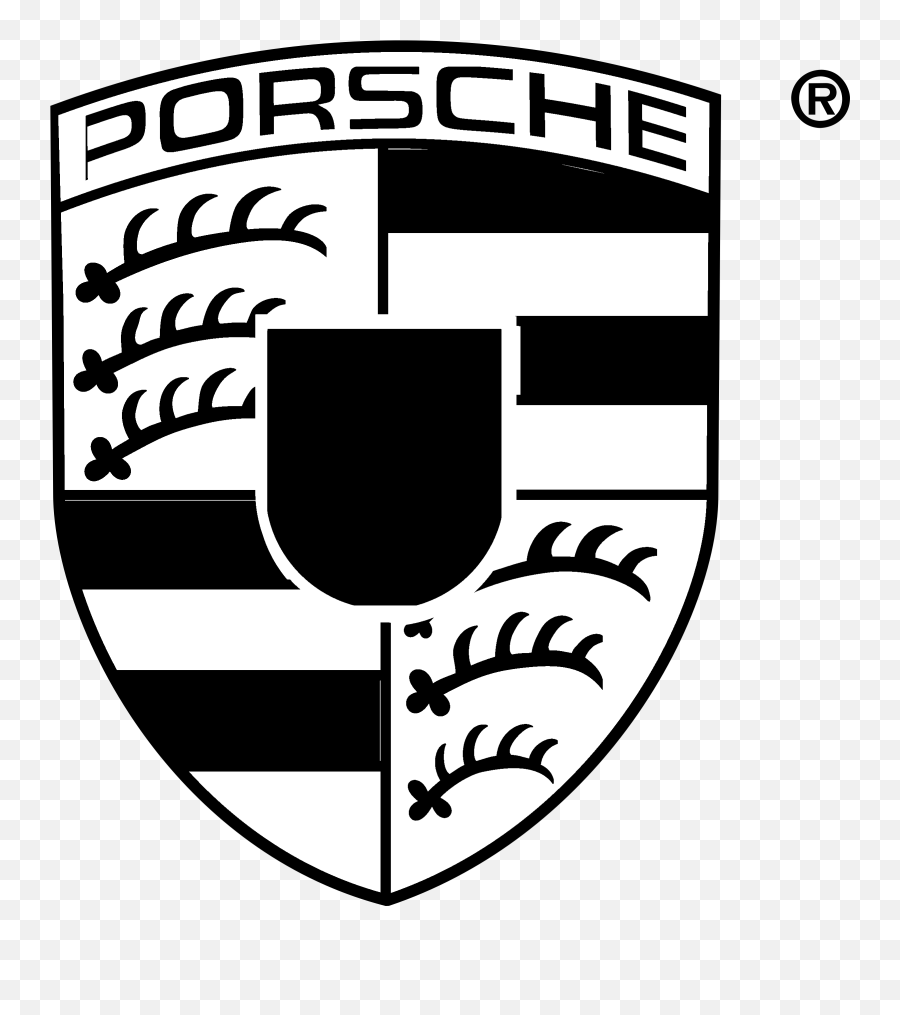 Download Porsche Logo Black And White - Porsche Car Logo Png,Porsche Logo Png