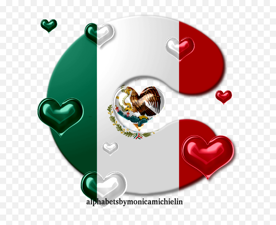 Monica Michielin Alfabetos Mexico Flag Alphabet And Png - Escudo Mexicano,Bandera De Mexico Png