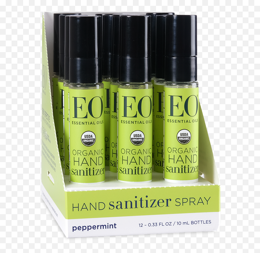 Hand Sanitizer Png - Eo Organic Peppermint Botanical Hand Eo Mini Hand Sanitizer Spray,Hand Sanitizer Png