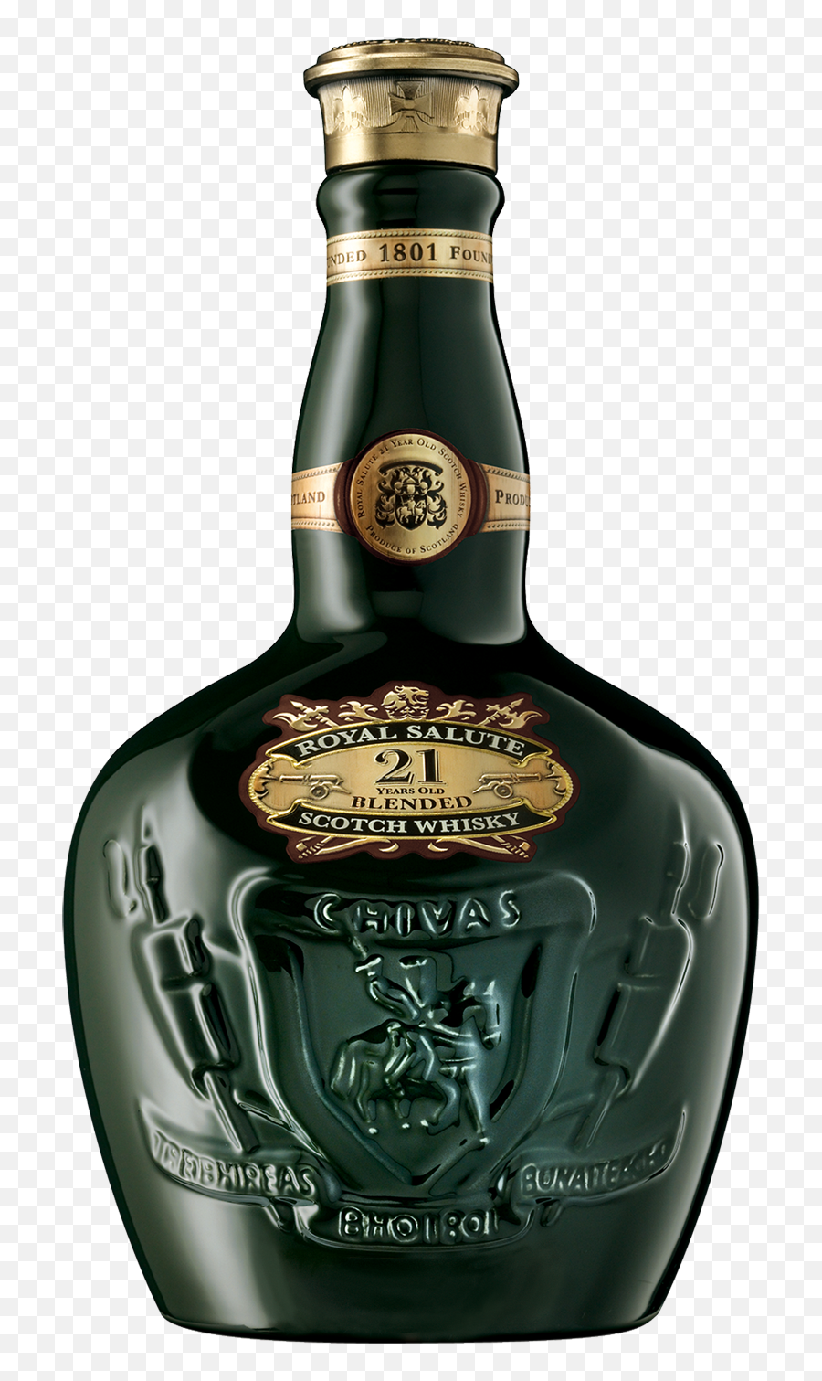 Royal Salute Scotch Whisky Emerald Ceramic Mini 50ml 21 Year Old Rare - Royal Salute 100 Png,Chivas Regal Icon
