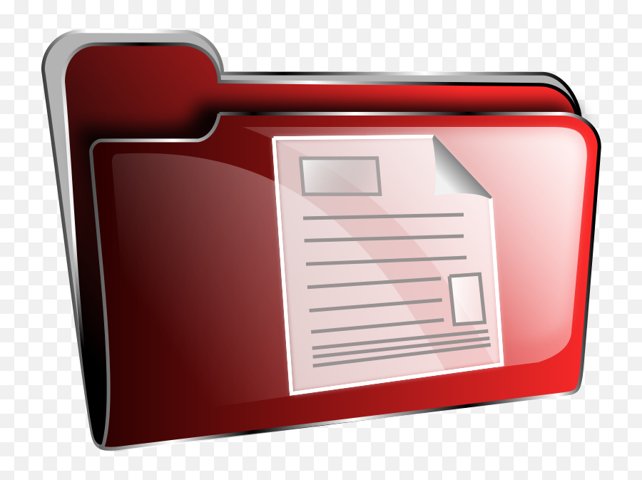 Red Folder Clipart - Clipart Suggest Document Folder Icon Png,Open Folder Icon