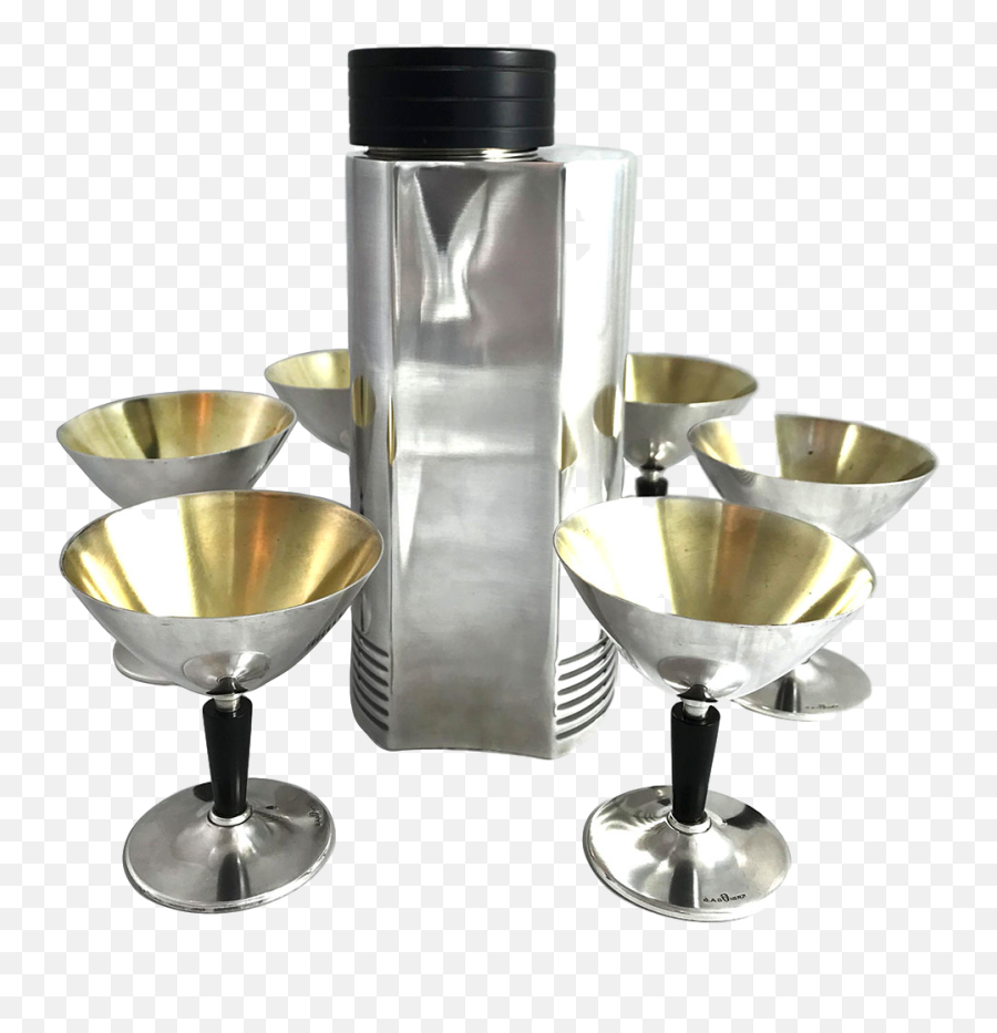 Art Deco Modernist Silver Plate And - Serveware Png,Cocktail Shaker Icon