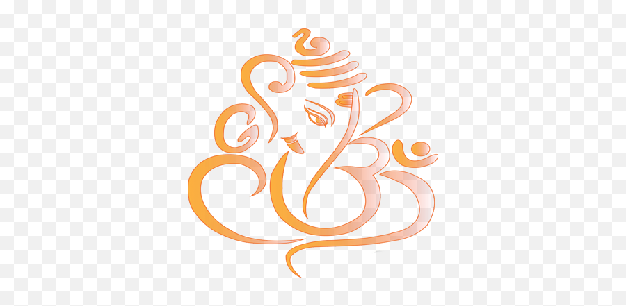Brown Ganesha abstract logo, Ganesha Wedding invitation Deity , hinduism  transparent background PNG clipart | HiClipart