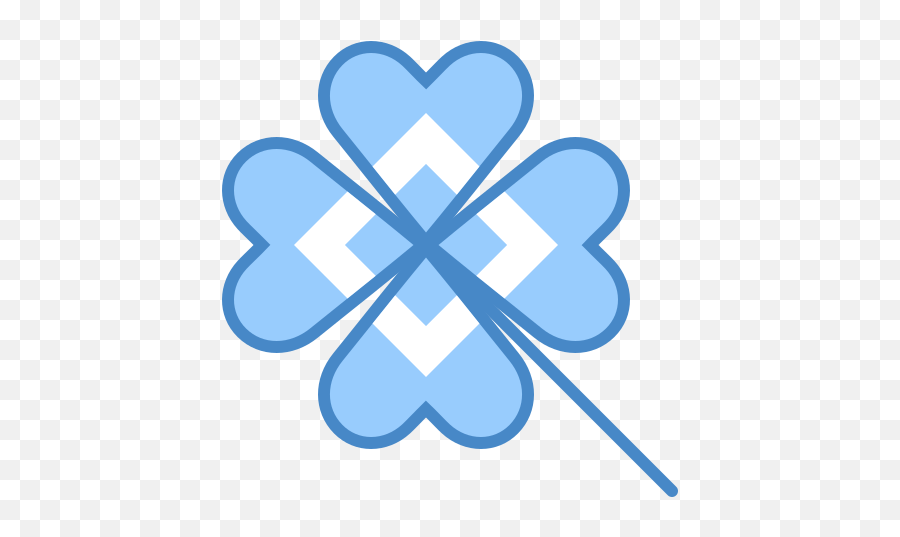 Clover Icon In Blue Ui Style - Fire Division Symbols Png,4 Leaf Clover Icon