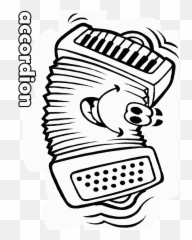 Accordion With Face Coloring Page Png