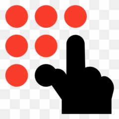 Keypad Phone Touch Icon - Security Double Color Red And Png,Touch Icon