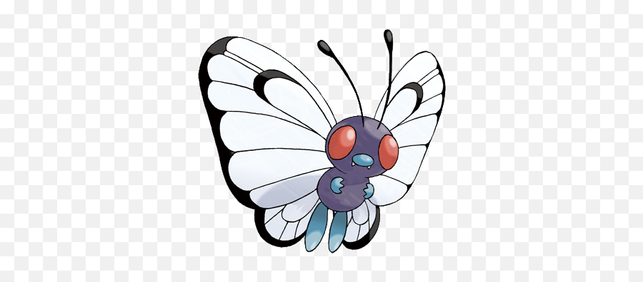 Butterfree Png 7 Image - Pokemon On White Background,Butterfree Png