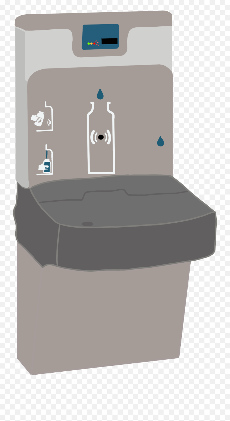 Hydration Station Filters Lead To Overflow Of Questions - Waste Container Png,Water Fountain Icon