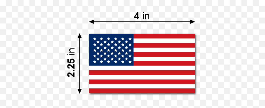 4 X 225 American Flag Rectangles Stickers - Air Force Wooden Flag Png,American Flag Logo