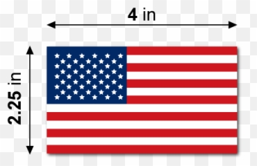 4 X 225 American Flag Rectangles Stickers - Air Force Wooden png