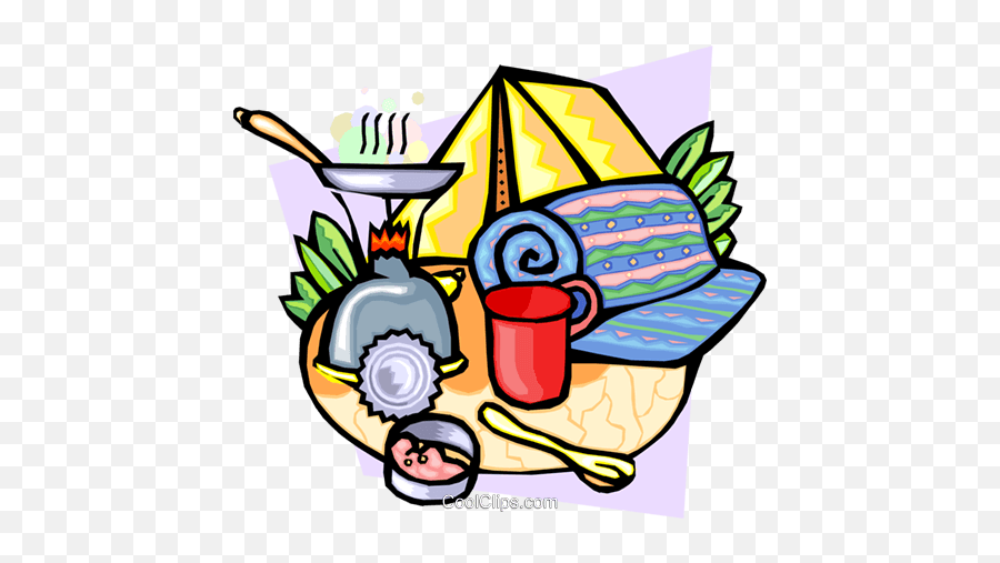 Camping Equipment Royalty Free Vector Clip Art Illustration - Camping Clipart Png,Gear Clipart Png