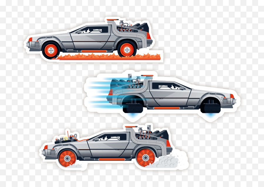 Back To The Future Delorean Trilogy Package - Delorean Back To The Future Trilogy Png,Delorean Png