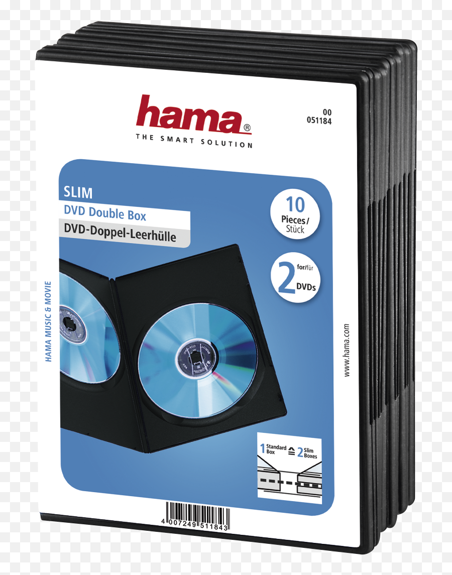 Hama Slim Dvd Double Jewel Case - Hama Slim Dvd Double Jewel Case Png,Cd Case Png