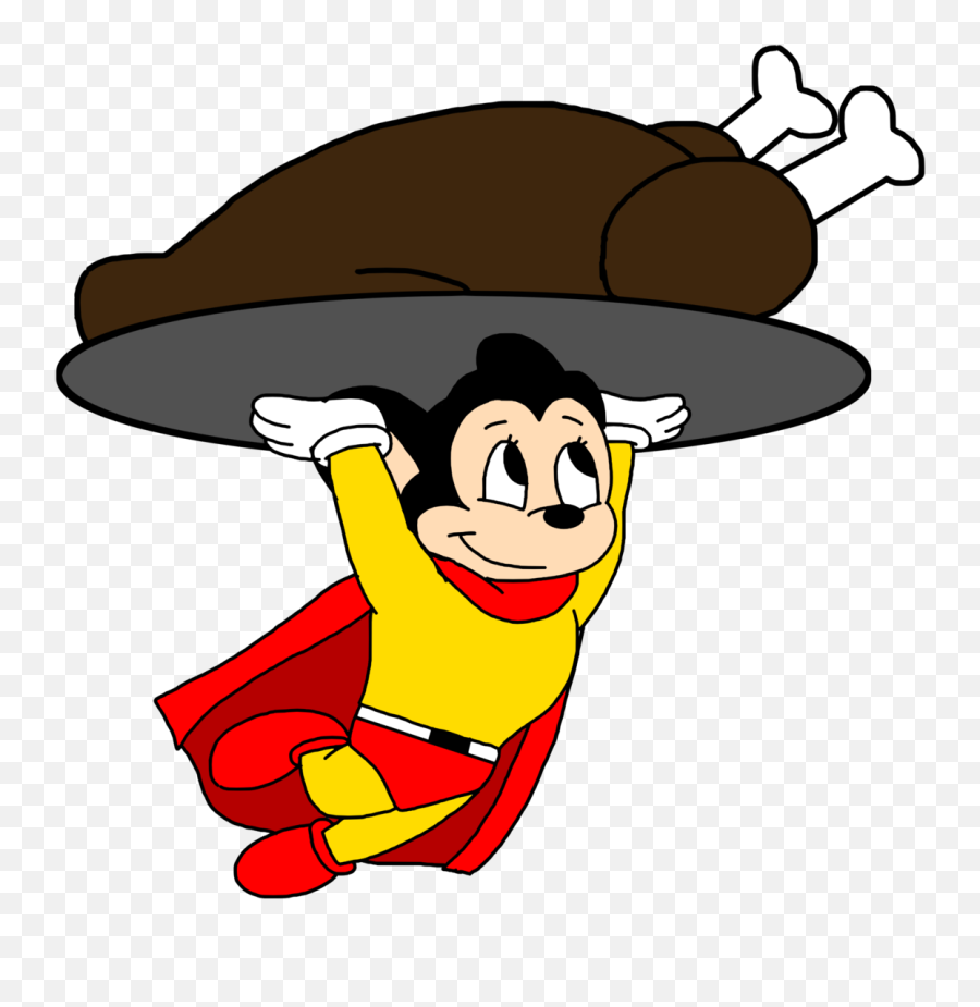 Roasted Turkey - Cartoon Png,Mighty Mouse Png