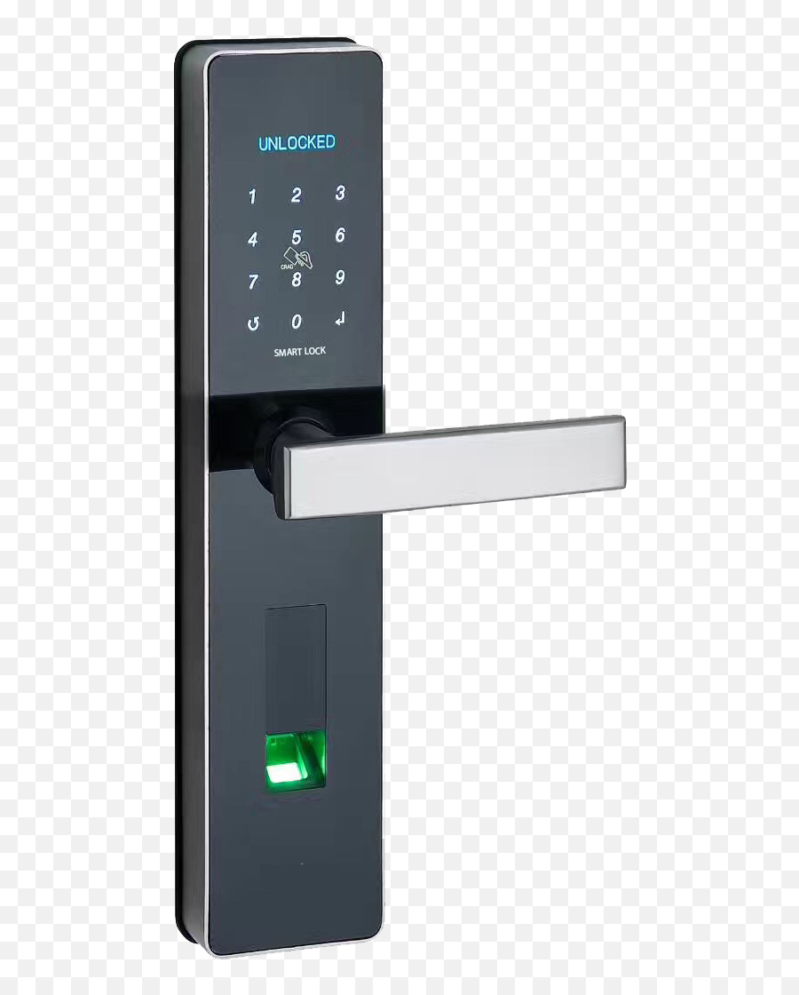 Download Finger Print Door Lock - Lock And Key Full Size Finger Door Lock Png,Lock And Key Png