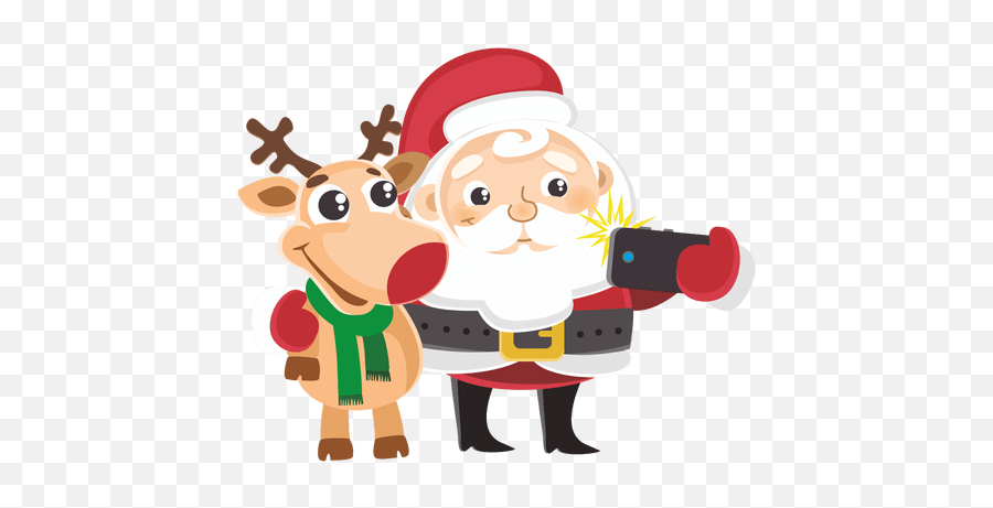 Picture - Christmas Day Png,Santa And Reindeer Png