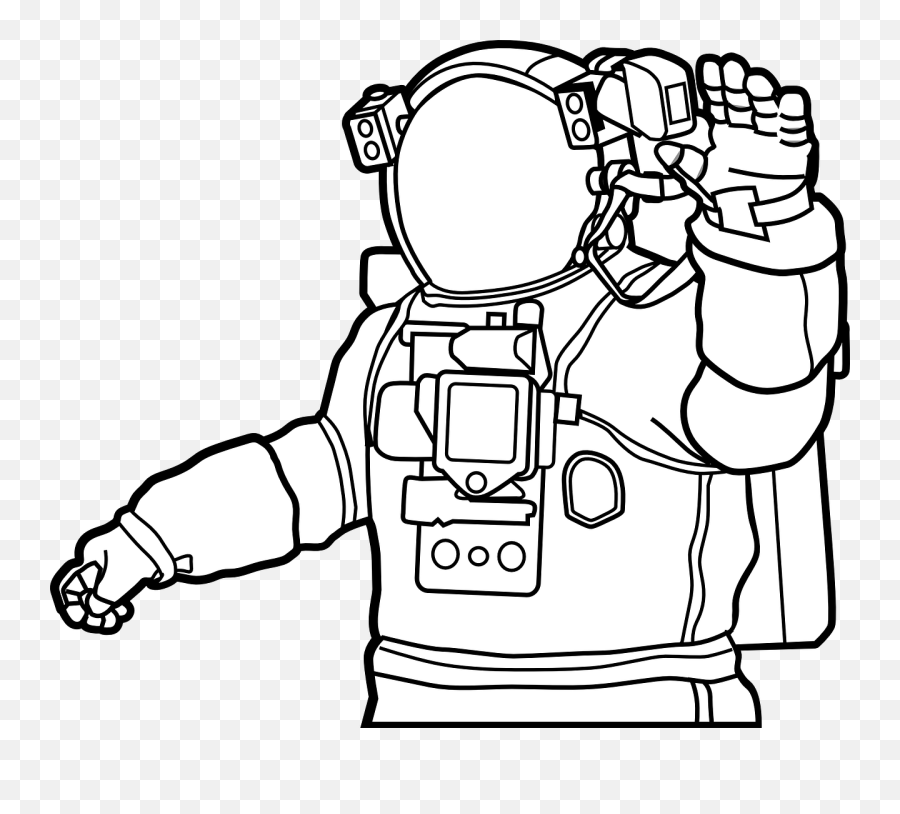 Space Suit Astronaut Helmet - Astronaut Clipart Black And White Png,Space Helmet Png