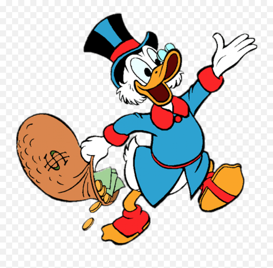 Ducktales Scrooge Mcduck Holding Money - Scrooge Mcduck Png,Scrooge Mcduck Png