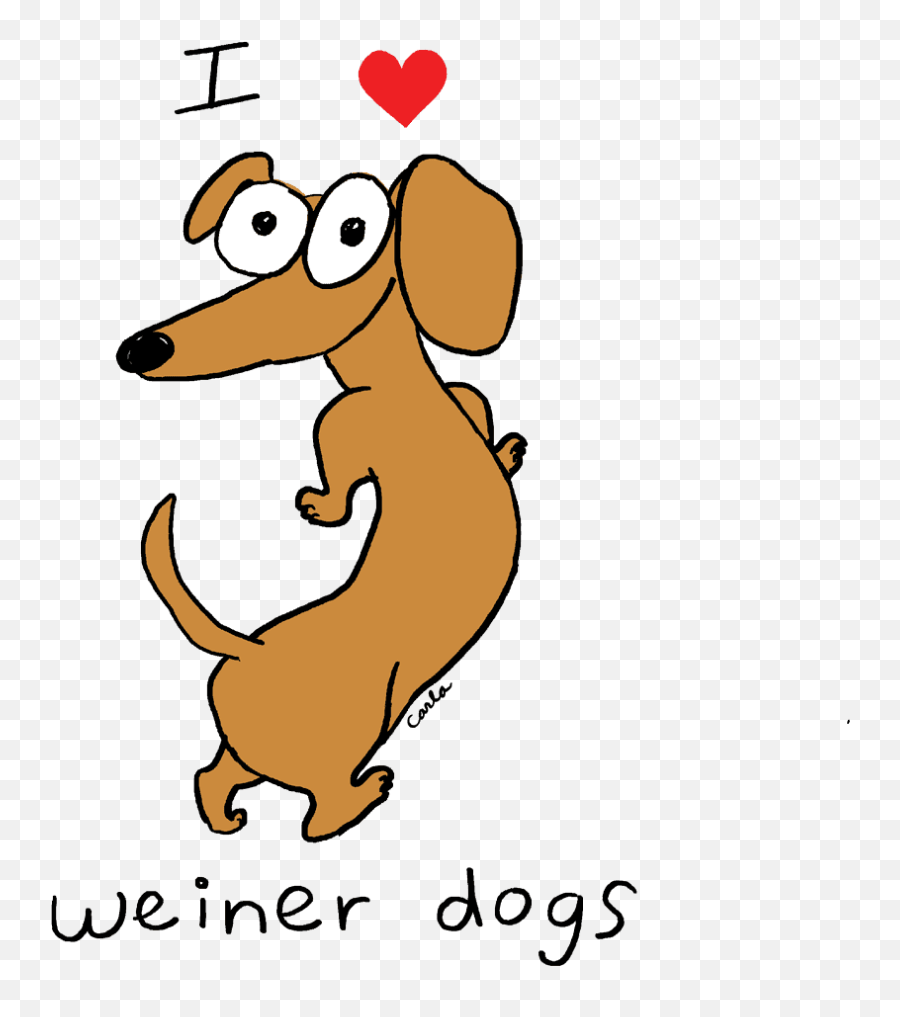 I Heart Dachshund Weiner Dogs - Dachshund Clipart Full Weiner Dog Or Dachshund Png,Dachshund Png