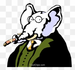 A White Elephant Royalty Free Vector - Elephant Smoking Png,White Elephant Png
