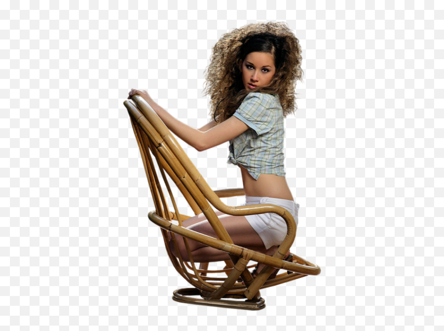 Girl Sitting In Wooden Chair Png Official Psds - Sitting,Wooden Chair Png