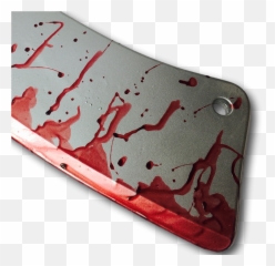 Download Bloody Meat Cleaver - Full Size Butcher Knife Png