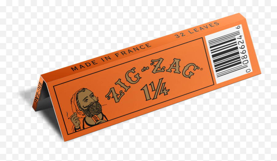 Orange 1 14 French Rolling Papers Zig - Zag Zig Zag Rolling Papers Png,Zig Zag Png