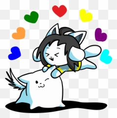 Tobyandtemmiebyilovegir64 - D9k0s60png 10241030 Em Undertale Temmie And Annoying Dog,Undertale Heart Png
