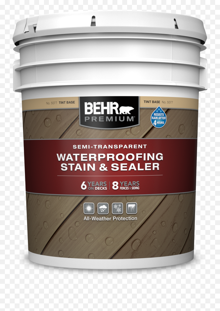 Semi - Transparent Waterproofing Wood Stain U0026 Sealer Behr Behr High Gloss Enamel Png,Red No Sign Transparent