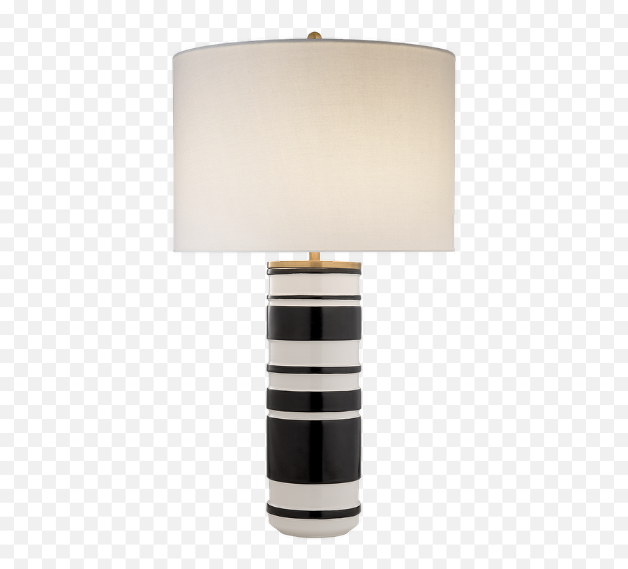 Kate Spade Hayes Black White Stripes Cylinder Lamp - Desk Lamp Png,Black Stripes Png
