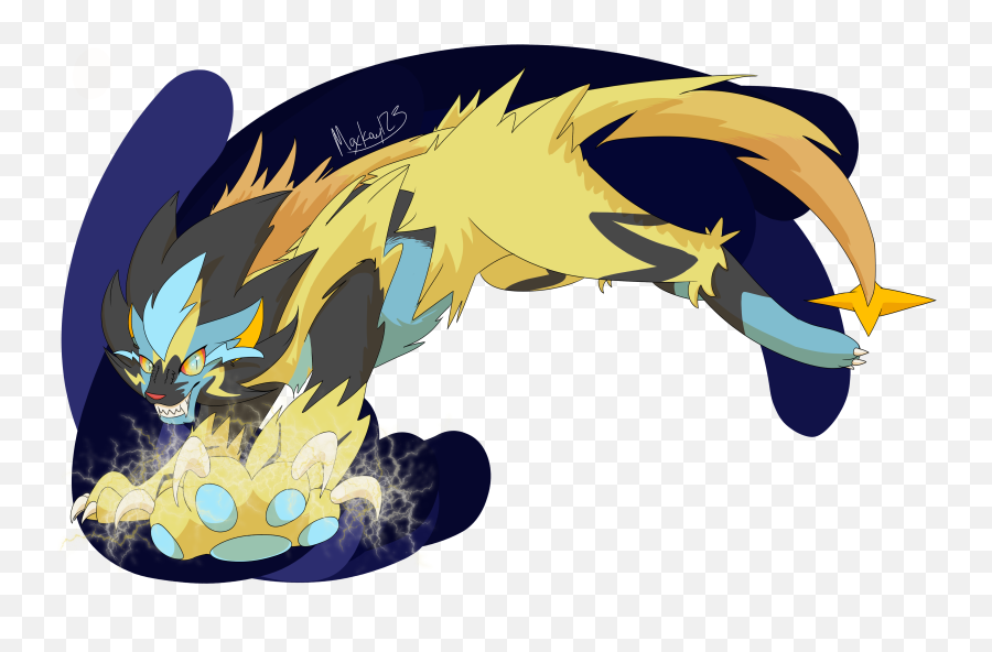 Fusion Of The Two Electric Cats Luxray - Luxray Zeraora Png,Luxray Png
