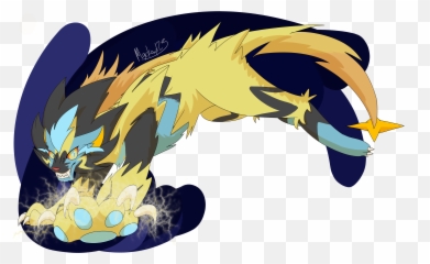 Fusion Of The Two Electric Cats Luxray - Luxray Zeraora Png,Luxray Png